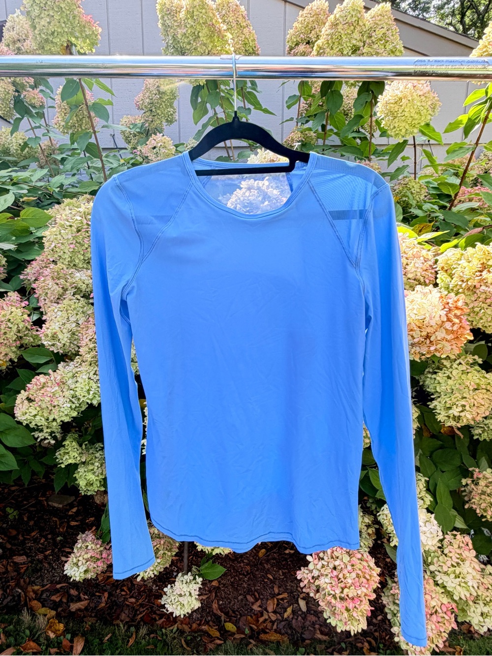 lululemon athletica Light Blue Long-Sleeve Crew Performance Top